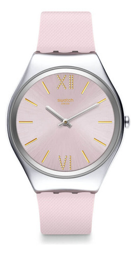 Reloj Swatch Skin Lavanda Syxs124 Color de la correa Rosa pálido Color del fondo Rosa pálido