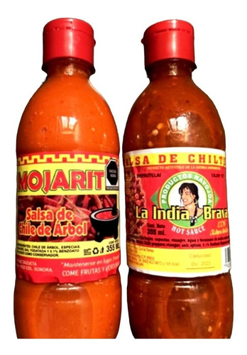 Salsa Chile De Árbol Mojarit Y De Chiltepin India Brava