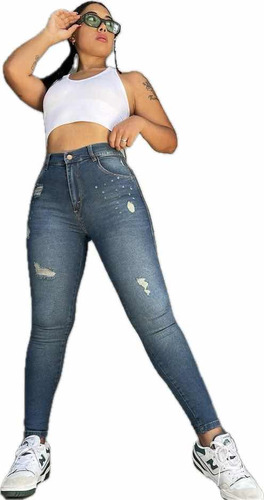 Jean Las Locas Stark Original 100% Mujer Pantalón Chupin