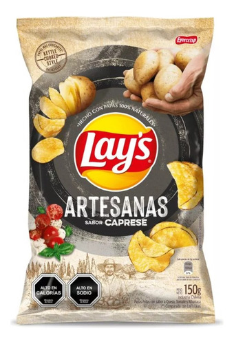 Papas Fritas Lay's Artesanas Sabor Caprese 150g