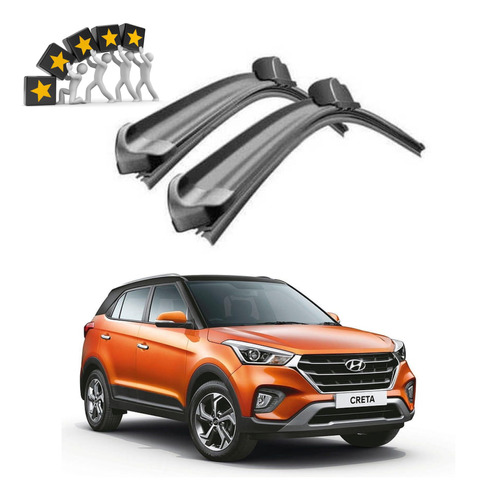 Limpiaparabrisas Para Hyundai Creta Año 2016 A 2020 Bananas 