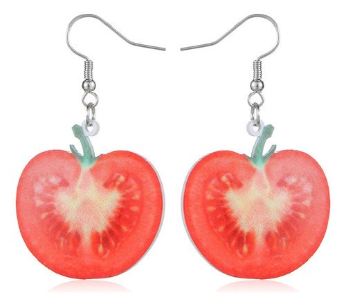 Pendientes Colgantes Con Forma De Fruta Para Mujer, Tomate,