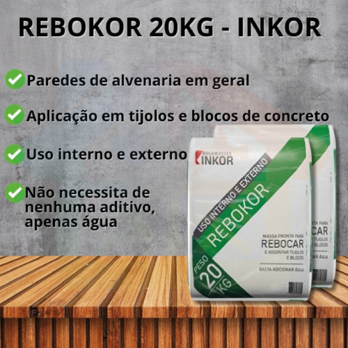 Massa Para Reboco, Reparos , Massa P/assentar Tijolo Rebokor