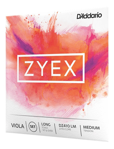 Juego 4 Cuerdas P/ Viola 16 Pulgadas Daddario Zyex Dz410 Lm