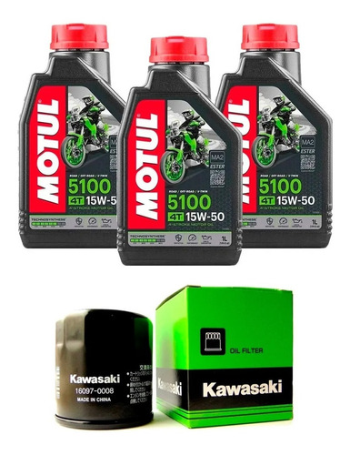 Kit Service Kawasaki Versys 650 Motul 5100 + Filtro Avant