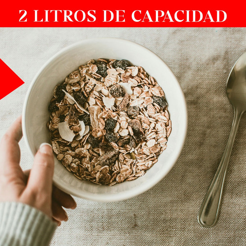 Dispenser Expendedor De Cereales Con Dosificador Cerealero Negro