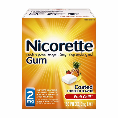 Nicorette Gum 160 Chicle De Fruta Chill 4g Dejar De Fumar