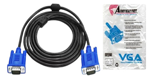 Cable Monitor Vga 5 Mts Delgado American Net Nuevos