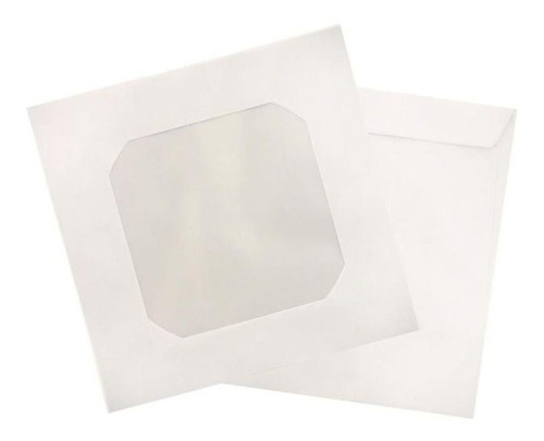 Imagem 4 de 4 de Capa Envelope Para Cd 125x125 75g Com Janela Branco Cx.c250