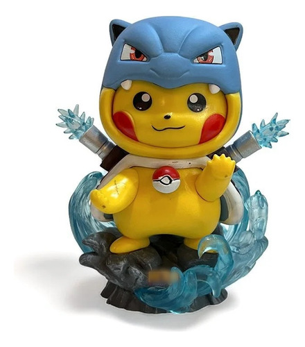 Figura De Pikachu Cosplay De Blastoise 12 Cm Pokemon