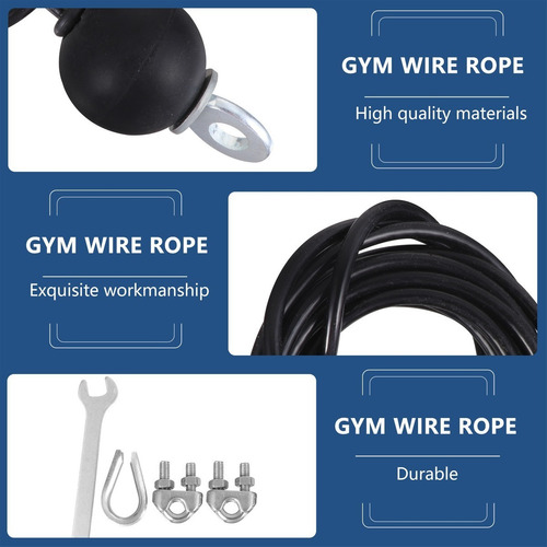 . Sistema De Polea De Gimnasio, Cable Ajustable, 3 M