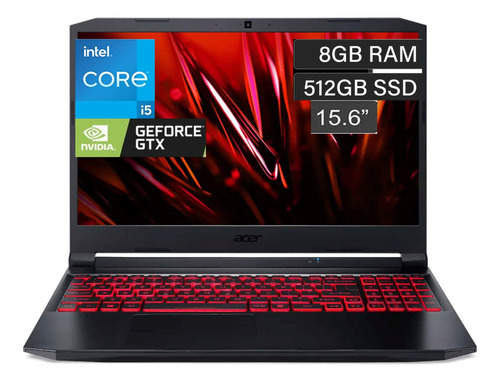 Laptop Gamer Acer Nitro 5 Ci5 11va Gen 144hz Gtx1650 A 2999
