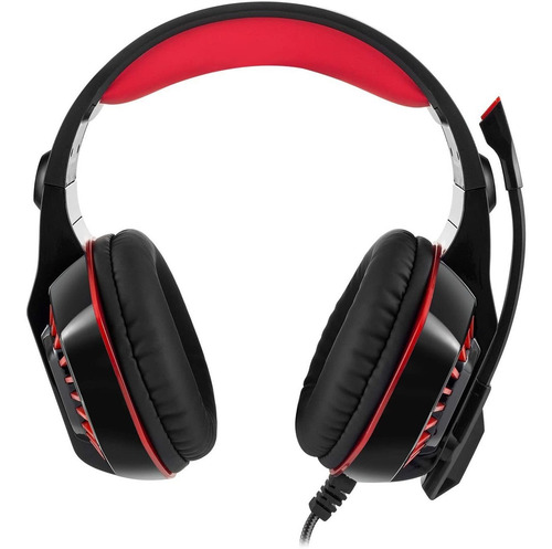 Imagen 6 de 6 de Auriculares Gamer Newvision Nw2000 Pro Negro Y Rojo Luz Led