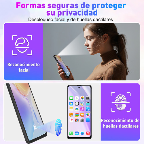 Celular 6.8 Screen Android Xnano 12 Sim Dual 4 Gb Ram 64 Gb Rom Hd + 60 Hz Phone Mobile Camera De 13+5 Mp Black, Big Battery Of 5000 Mah, Motopoco Incluye Adaptador, Color Negro