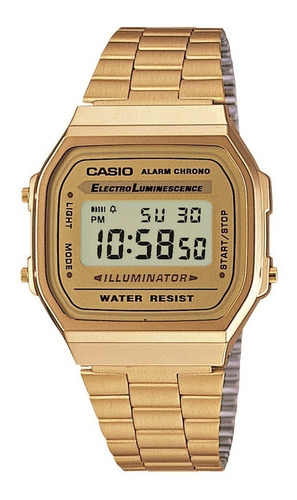 Reloj Casio Retro Vintage Gold Dorado A168wg-9a Hombre 