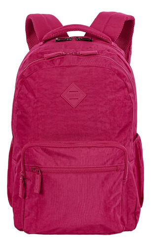 Mochila College Crinkle Antifurto Grande Escolar Sestini Cor Pink - 076051-08 Desenho do tecido Liso