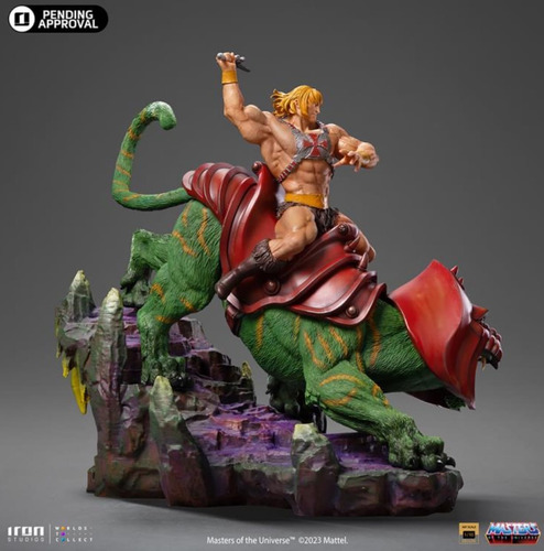He-man & Battle Cat Motu Iron Studios 1/10 Scale (Usado)