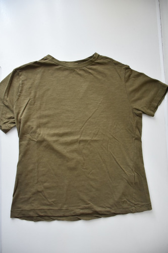 Remera Niño Talle 11-12 Marca Zara Color Verde Militar