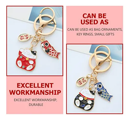 Llavero Maneki Neko Lucky Cat Compatible Con La Suerte.