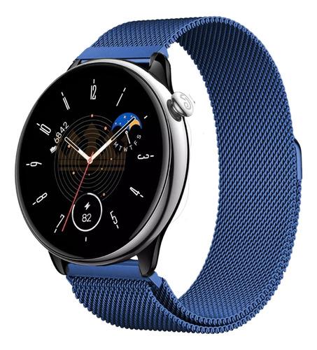 Pulseira Não Descasca Magnética Para Amazfit Gtr Mini A2174 Cor Azul