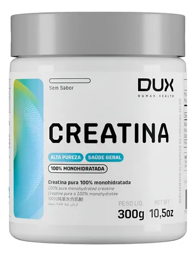 Creatina Monohidratada - Pote 300g - Dux Human Health Sem Sabor