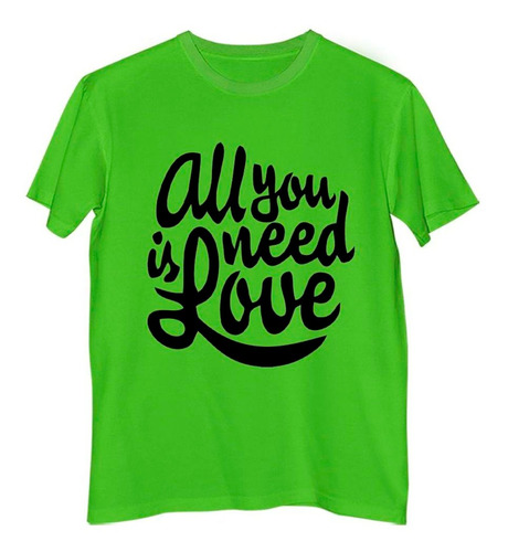 Remera Niño Color Frase All You Need Is Love M2