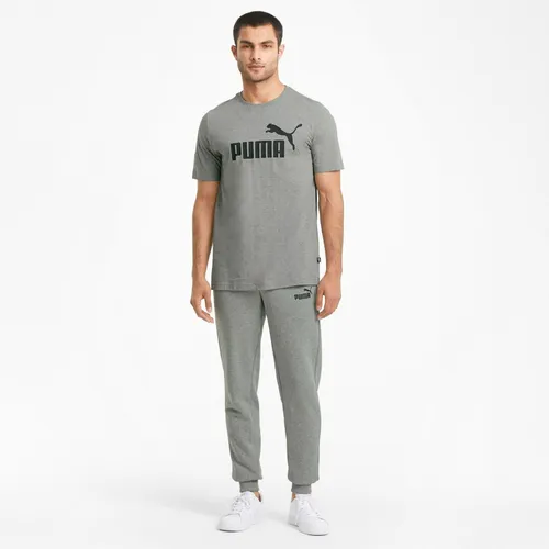 PANTALÓN PUMA NEGRO DE ALGODÓN PARA HOMBRE, CON PUÑO