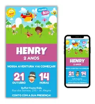 Comprar Convite Digital Virtual Temas Infantis + Brinde