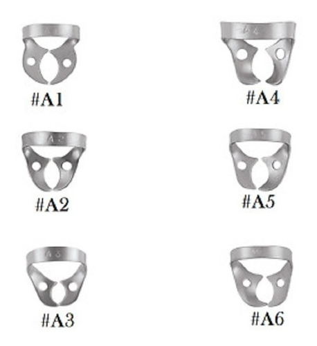 Imagen 2 de 2 de Clamp Dental Acero Inox Por Unidad Santiago