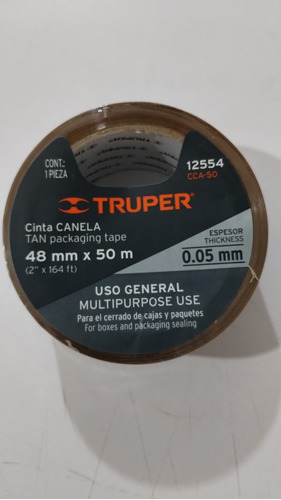 Cinta Canela Truper 48mmx50m Mod 12554 12pzas