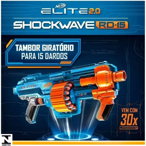 Pistola Nerf Elite Shockwave RD-15 