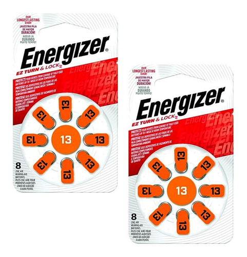 16 Piezas Energizer Auditiva Tamaño 13 -- 2 Paquetes