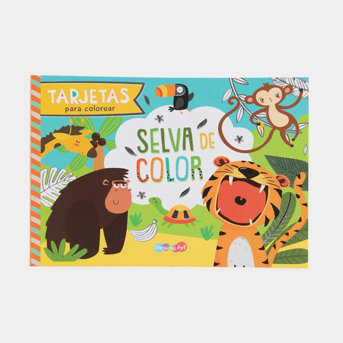 Libro Tarjetas Para Colorear: Selva De Color