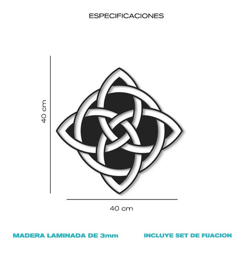 Imagen 8 de 8 de Cuadro En Madera Calada Mandala Celta Nórdico Escudo Xl