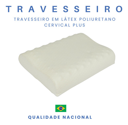 Travesseiro Em Látex Poliuretano Cervical Plus Kel