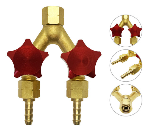 Dupla Saída Em Y Para Acetileno Rosca 9/16 Para Regulador