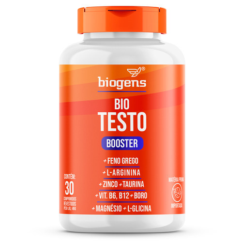 Bio Testo Booster, fenogreco, L-Arginina, Zinc, Taurina, Boro, Magnesio, 30 comprimidos, Biogen