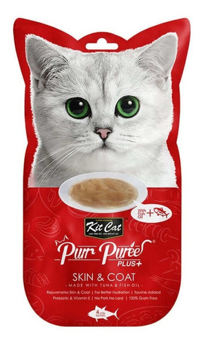Kit Cat Plus Piel Y Pelaje (atún) Snack, 4 Sachet 15g C/u