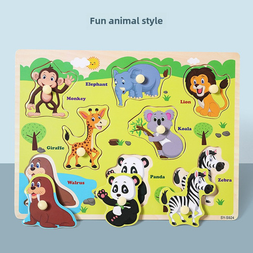 Fun Animals-924 - Tabla De Rompecabezas De Uñas Con Forma De