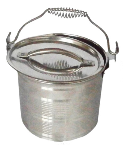 Juego De 4 Ollas Stock Pot Acero Inox 5,7,10,14.2 Litros Color Plateado