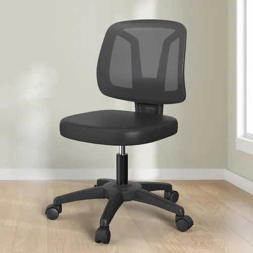 Pequeña Silla Giratoria Ergonómica Sin Brazos Para Oficin.