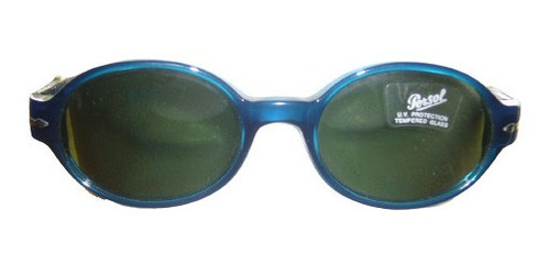 Lente Sol Persol Po2526-s Oval Azul Blue Green Italy S 50mm