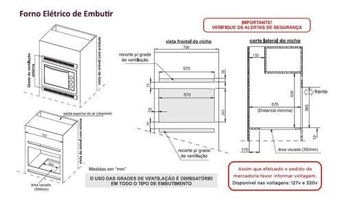 Kit Forno Embutir E Fogão Cooktop Tripla Chama Frete Grátis