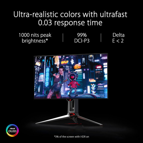 Monitor Asus Rog Swift 271440p Oled Dsc Gaming (pg27aqdm) -