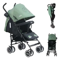 Comprar Carriola De Bastón Plegable Gatito Rosa Ibaby Aleé Animalito Color Verde Musgo Chasis Negro