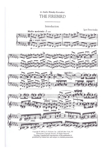 Three Early Ballets For Piano: The Firebird - Petrushka - Th
