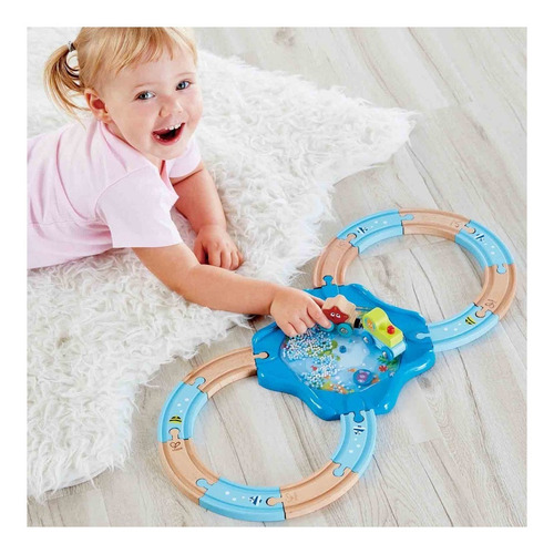 Imagen 4 de 5 de Circuito De Tren Figura Marina -kit Juguete Hape -