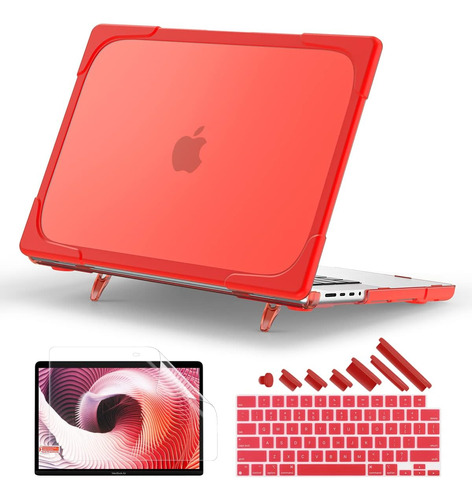 Funda Rígida Batianda Para Macbook Pro 16  2485 Red
