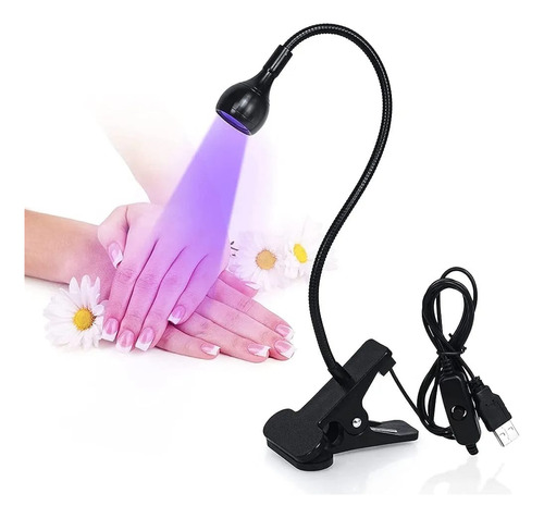 Lampara Uv Para Uñas Ajustable Ultravioleta 360° Flexible