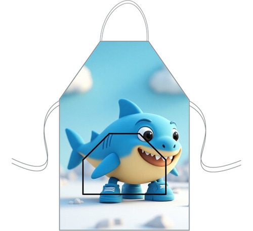 Delantal Cocina Mediano Para Niños Mini Chef Personalizado Tralalero Tralala 1 Personalizado